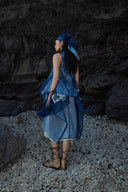 Celestia Hai Van Draped Organza Midi Skirt for women, from CAOSTU, The Viet Concept