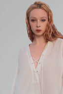 White Sea Shell Linen Jumpsuits for women, from Xita, The Viet Concept 