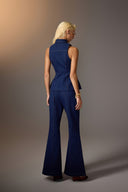Structured Peplum Denim Sleeveless Top for women, from KEIRA TONG, The Viet Concept 