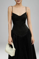 Black Lenoir Strap Maxi Dress for women, from Guyehi Studio, The Viet Concept 
