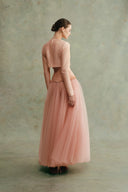 Peony Étoile Embroidered Tulle Midi Skirt for women, from DUONG ATELIER, The Viet Concept