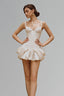 Cream Perla Mini Dress for women, from La Vierge, The Viet Concept 