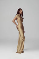 Gold Lucentia Maxi Dress for woman, from POEM, The Viet Concept 