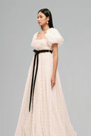 Cream Soufflé Maxi Dress for women, from Guyehi Studio, The Viet Concept 