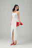 Ezra Pegged Spaghetti Strap Taffeta Ankle Length Dress for women, from Lam Khue, The Viet Concept 