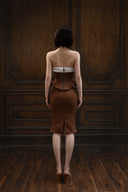 HUELLEY ROSE • Wang Sculpted Stretch Twill Midi Skirt