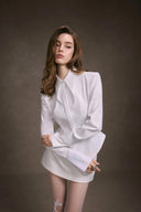 KEIRA TONG • Sculpted Cupped Collar Tailored Shirt