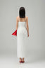 Ezra Pegged Spaghetti Strap Taffeta Ankle Length Dress for women, from Lam Khue, The Viet Concept 