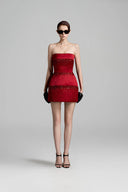 Scarlet Lumière Sequin Taffeta Mini Dress for women, from IHF STUDIO, Teh Viet Concept 