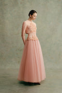 Peony Lumière Cropped Embellished Top for women, from DUONG ATELIER, The Viet Concept