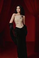 Samyra Velvet Glitter Tulle Corset Evening Gown for women, from JOSEPHINE, The Viet Concept
