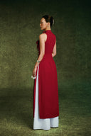 Phi Uyen Handcrafted 3D Floral Linen Ao Dai for women, from KEIRA TONG, The Viet Concept 