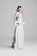 LINH PHUNG • J'Adore Pure White Embroidered Lace A-Line Bridal Gown