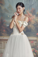 LINH PHUNG • Lindsey Couture Butterfly Corset Silk Midi Dress