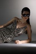 SORAMAME • Provenance Silver Sequin Lace Gown