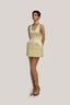 Eos A-line Scoop Neck Brocade Mini Dress for women, from POEM, The Viet Concept 