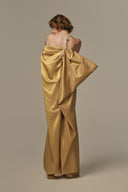 Palais Gold Taffeta Lace-Up Evening Gown for women, from POEM, The Viet Concept