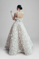 Echo Of Petals Tulle Net Maxi Dress for women, from LINH DOAN, The Viet Concept 