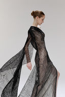 Redamacy Asymmetrical Lace Off-Shoulder Scarf Gown for women, from SORAMAME, The Viet Concept
