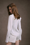 KEIRA TONG • Sculpted Cupped Collar Tailored Shirt