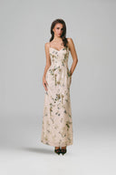 Babylon Tulip Sequin Silk Fishtail Maxi Dress for women, from VONTIER DE MONTIER, The Viet Concept
