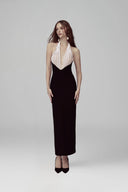 Black & White Aveline Maxi Dress for woman, from POEM, The Viet Concept