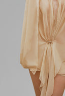 Moutarde Leonetta Voile Mini Dress for women, from La Vierge, The Viet Concept 