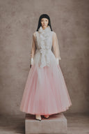 Astra Blush Gradient Voile Couture Skirt for women, from WHITE PLAN, The Viet Concept 