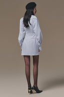 Sailing Asymmetric Off-Shoulder Silk Mini Dress for women, from KEIRA TONG, The Viet Concept 