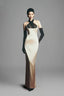 Bautista Sheath Criss Cross Neck Satin Floor Length Dress for women, from Maison Des Copains, The Viet Concept 