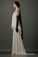 LE LAM AMARÉ • Serein Silk Chiffon Fringe Maxi Skirt