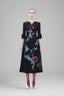 Midnight Garden - Asymmetrical Black Midi Dress for women, from Tiny Ink, The Viet Concept