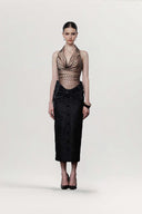 Aurelia Crystal Embrace Crepe Dress for women, from DO LONG, The Viet Concept 