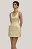 Eos A-line Scoop Neck Brocade Mini Dress for women, from POEM, The Viet Concept 