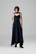 Strappy Crystal Embellished Dress With Scarf for women, from GVLUX, The Viet Concept 