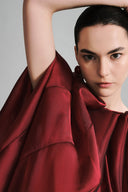 Red Cocoon Mini Dress for women, from Lecia, The Viet Concept