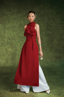 Phi Uyen Handcrafted 3D Floral Linen Ao Dai for women, from KEIRA TONG, The Viet Concept 