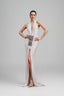 Cicilow Bodycon Halter Neck Silk Spandex Floor Length Dress for women, from Ha Thanh Viet, The Viet Concept 