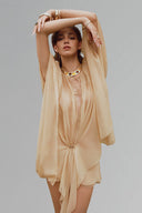 Moutarde Leonetta Voile Mini Dress for women, from La Vierge, The Viet Concept 