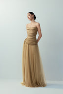 BYDI • Dara Pleated Tulle Taffeta Couture Evening Gown