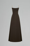 Lirien A-line Cowl Neck Crepe Floor Length Dress for women, from Maison Des Copains, The Viet Concept 