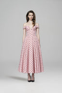 DO LONG • Urban Bloom Pink Floral Midi Dress