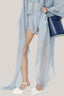  Blue Lanata Blouson Flute Sleeved Chiffon Extra Short Length Set for women, from Dá La vie, The Viet Concept 