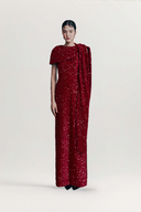 Imperial Poise Red Sequin Party Dress for women, from LINH DOAN, The Viet Concept 