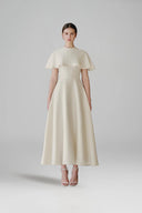 LARMES • Viella Cream Flowing Evening Gown