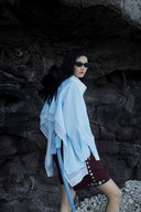 Flirty Double Layer Cut-Out Back Cotton Blend Shirt for women, from CAOSTU, The Viet Concept