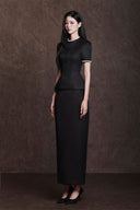 SANT SOUCI • Aube Luxury Brocade High-Waisted Midi Pencil Skirt
