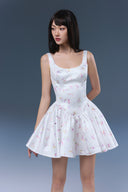 Nelle Dropped Waist Floral Taffeta Mini Dress for women, from Joséphine, The Viet Concept