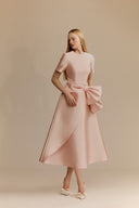 WHITE PLAN • Wilton Couture Taffeta Midi Dress