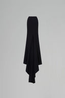 LE LAM AMARÉ • Black Velvet Fishtail Veil Skirt